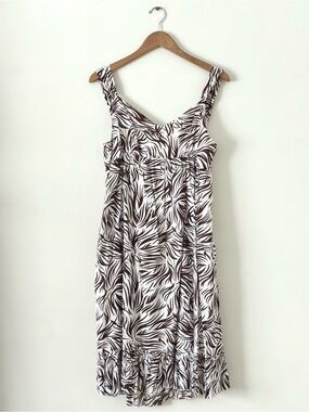 Raviya Zebra Print Safari Style Sundress - Size XL